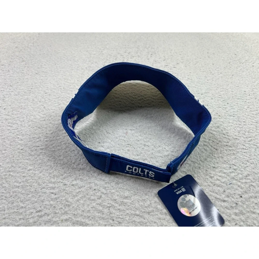 Indianapolis Colts Hat Visor Strap Back Mens One‎ Size NFL Authentic Sideline